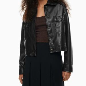 Wilfred Autumn Shirt Jacket black leather XS